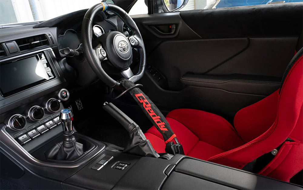 GREDDY STEERING LOCK BLACK/RED