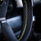 GREDDY X MOMO SPORTS STEERING WHEEL LEATHER BK SUEDE CENTER MARK