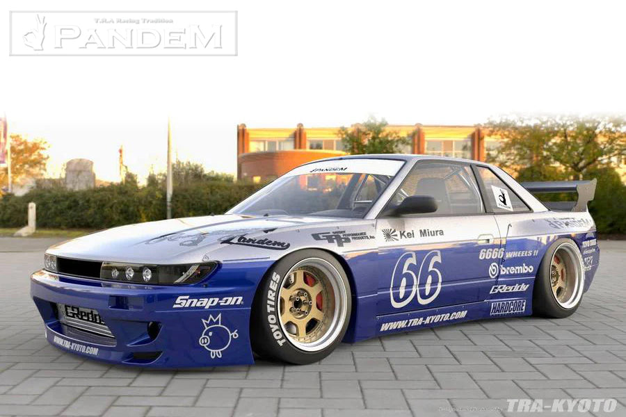 Pandem PS13 Silvia Aero (V3)- Nissan Silvia Coupe Complete Widebody Aero Kit with GT Wing