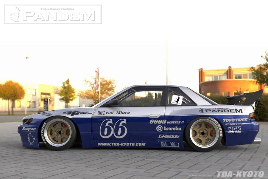 Pandem PS13 Silvia Aero (V3)- Nissan Silvia Coupe Complete Widebody Aero Kit with GT Wing