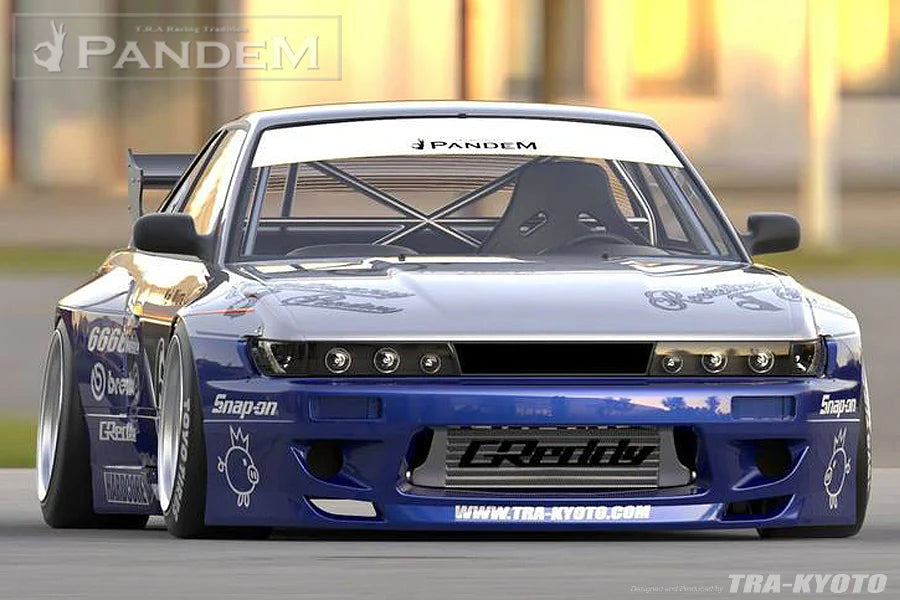 Pandem PS13 Silvia Aero (V3)- Nissan Silvia Coupe Complete Widebody Aero Kit with GT Wing