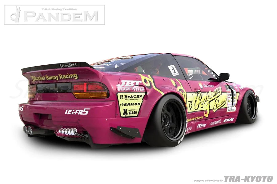 Pandem RPS13 Aero (V3) - Nissan 180SX (240SX) HB Complete Widebody Aero Kit with "ducktail" Wing