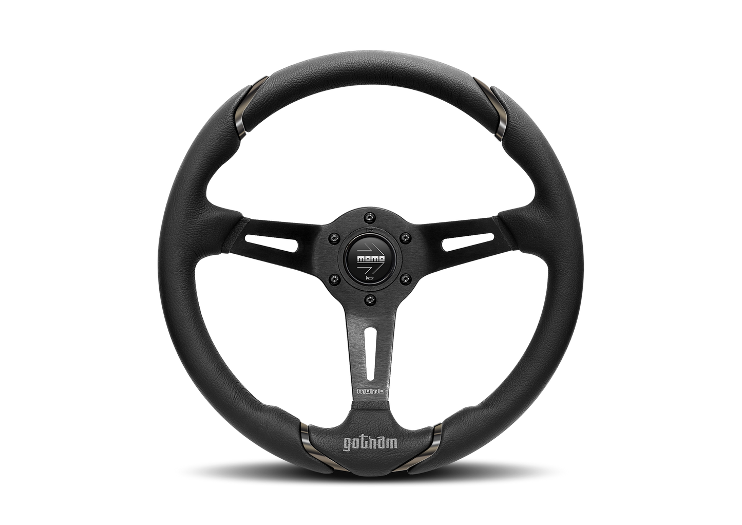 STEERING WHEEL GOTHAM 350MM BLACK LEATHER