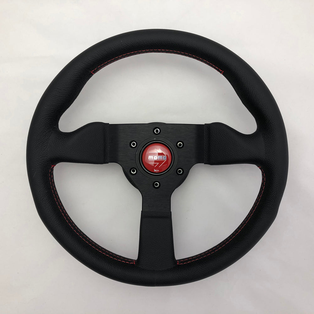 STEERING WHEEL MONTECARLO BLACK LEATHER