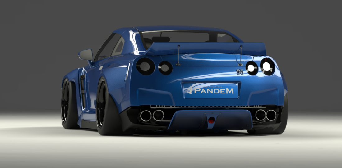 PANDEM NISSAN R35 GT-R Full Widebody Aero Kit VER 2 with Duck Tail Wing (FRP)