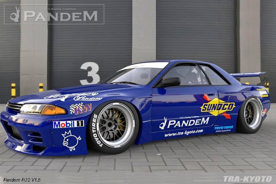 PANDEM NISSAN GTR R32 V1 Full Widebody Aero Kit with Carbon GT Wing