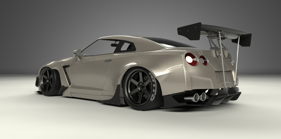 ROCKET BUNNY NISSAN R35 GT-R VER 1 Complete Widebody Aero Kit with GT Wing