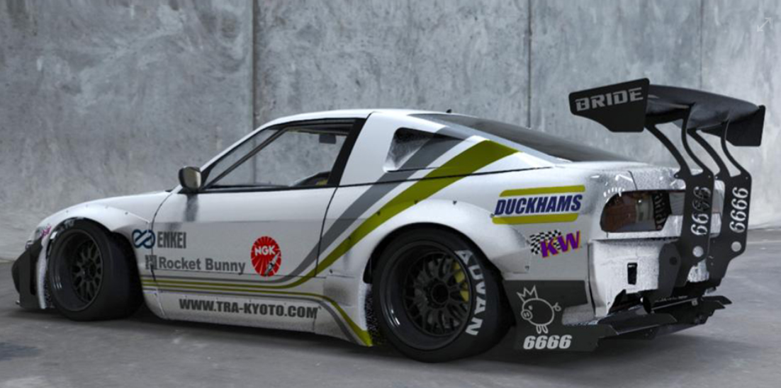 ROCKET BUNNY NISSAN 180SX VER2 Optional - Special order 6666 GT Wing set only