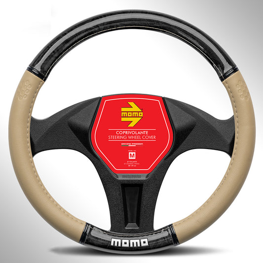 STEERING WHEEL COVER LUXURY WOOD MED