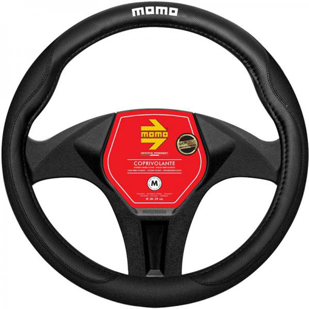 STEERING WHEEL COVER COMFORT MICROF. RED-BLACK_M