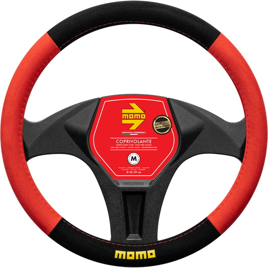 STEERING WHEEL COVER EASY MICROF. BLACK-RED STC_M