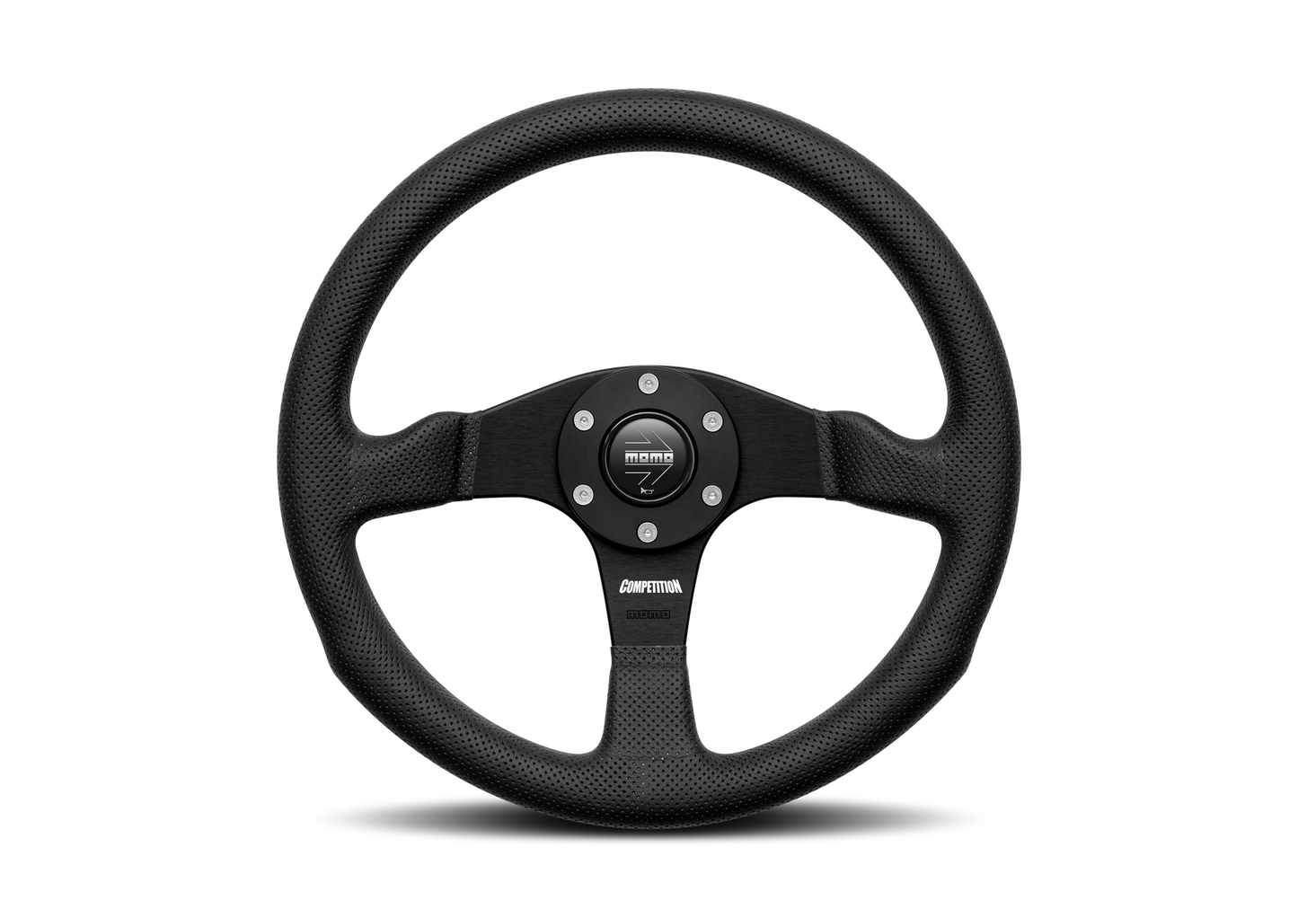 STEERING WHEEL COMPETITION 350MM BLACK LEATHER