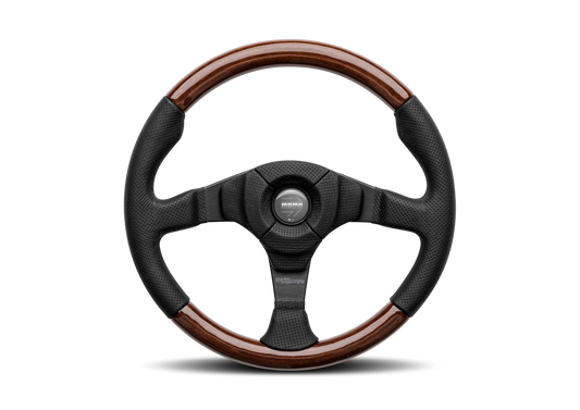 STEERING WHEEL DARK FIGHTER WOOD 350MM