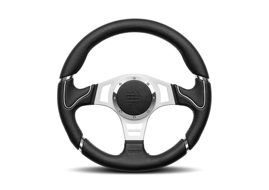 STEERING WHEEL MILLENIUM SPORT 350MM BLACK/GREY